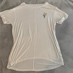 American Eagle Outfitters Cream Floral Tee